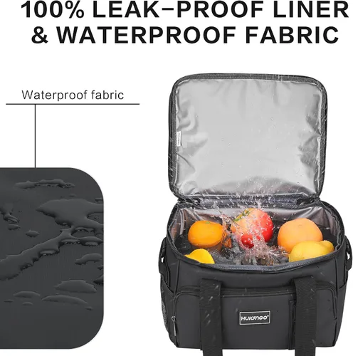 Vista 4 de Hulongo Bolsa Enfriadora Suave Aislada, Enfriadores de Hielo Grandes de Lados Suaves para Playa, Plegable y Portátil