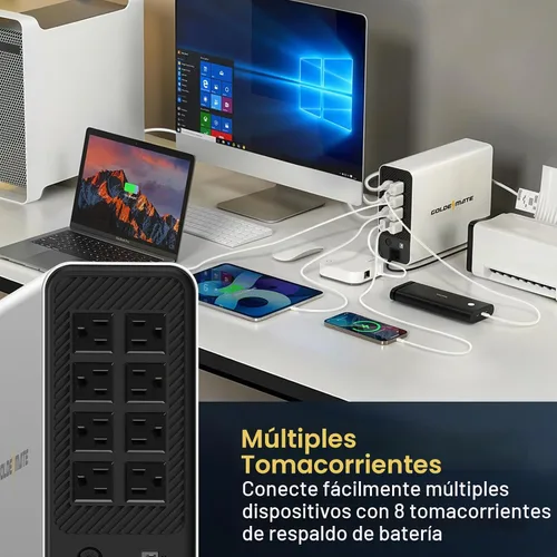 Vista 5 de GOLDENMATE Batería de reserva y protector contra sobretensiones de batería