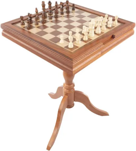 Vista 5 de Trademark Games - Mesa de juego reversible con tablero de ajedrez y backgammon - Muebles de sala