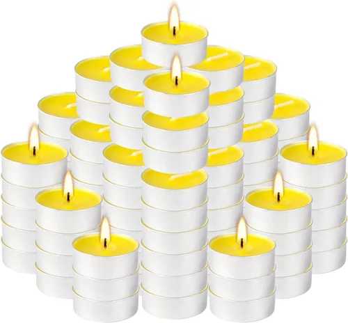 Vista 8 de Howemon Velas de Té Aromáticas de Rosa Rosa - 4 Horas - Paquetes Gigantes a Granel de 100 - Velas de Té Sin Humo para el Día de San Valentín, Bodas