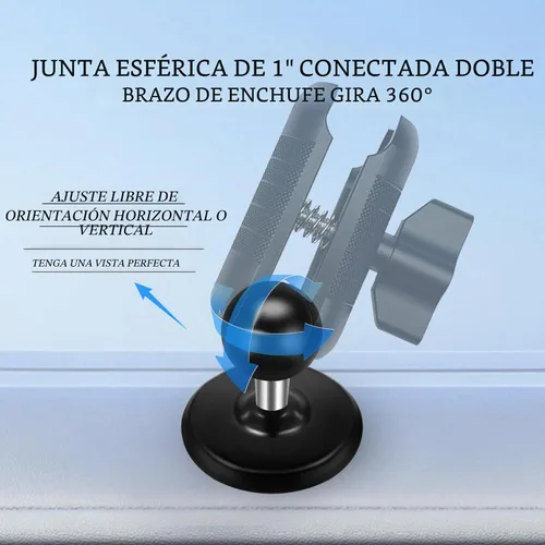 Vista 6 de Base de bola adhesiva flexible con bola de 1 pulgada compatible con brazo de doble enchufe RAM Mounts tamaño B, adaptador de cabeza de bola de 1