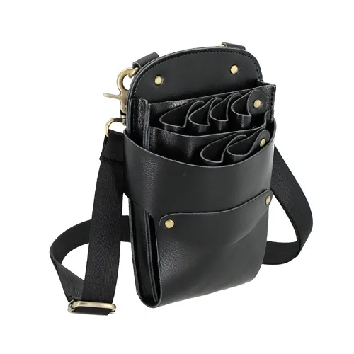 Vista 7 de Bolsa de tijeras de peluquería, cuero para peluquería de peluquería tijeras de tijera, funda para estilista de peluquería, bolsa de herramientas