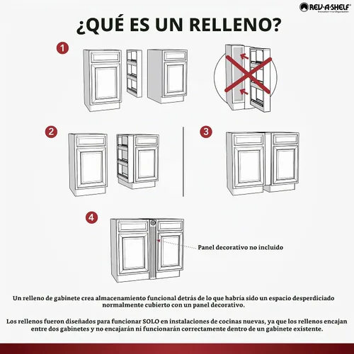 Vista 7 de Rev-A-Shelf 432-BF-3C Base extraíble con estantes ajustables de 3 pulgadas, natural