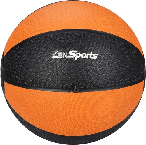 Vista 5 de ZENY Pelota medicinal de fitness de 12 libras, pelota de ejercicio pesada con agarre texturizado, entrenamiento de fuerza, pelota de goma