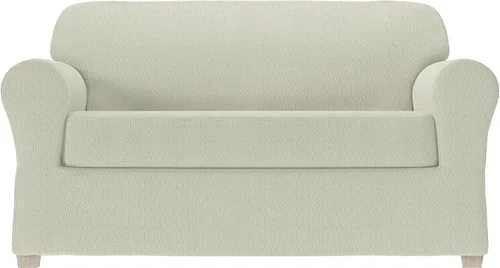 Vista 28 de Zenna Home Simply Fit - Funda elástica para sofá (1 pieza), color crudo