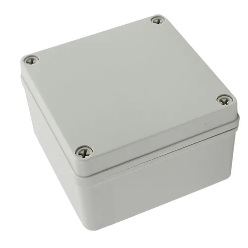 Vista 6 de 3.937 x 3.937 x 2.953 in Caja de conexiones para proyectos eléctricos, IP65, impermeable, ABS, bricolaje, carcasa para exteriores, gris