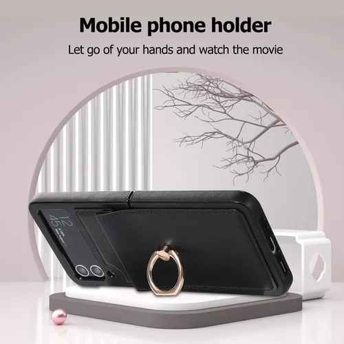 Vista 3 de Funda compatible con Samsung Galaxy Z Flip 3, protector de teléfono inteligente a prueba de golpes, funda plegable de moda para Galaxy Z Flip 3