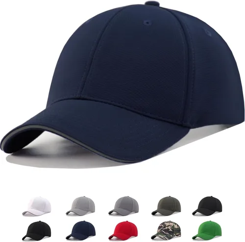 Vista 9 de TSSGBL M, L, XL, XXL, gorras de béisbol de corona estructuradas lisas de primera calidad para hombre, gorras ajustables en blanco con ala sándwich