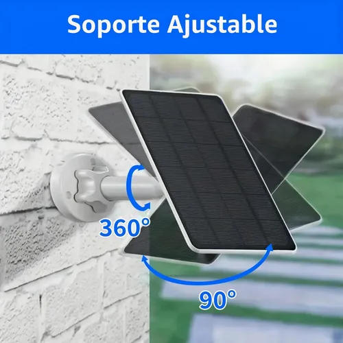 Vista 5 de Cargador de panel solar para Arlo Essential 2K para exteriores (2ª generación)/cámara Essential XL (2ª generación)/cámara Essential Spotlight, USB C