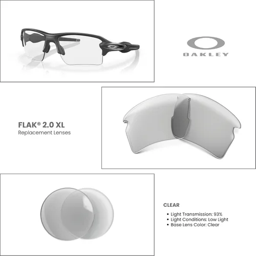 Vista 3 de Oakley Authentic Flak 2.0 XL OO9188 REPLACEMENT Lenses+ Bundle Microfiber Pouch -FRAMES NOT INCLUDED