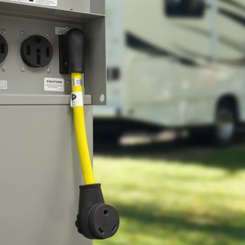 Vista 2 de Conntek Adaptador de cable de autocaravana RV de 15 amperios a 30 amperios