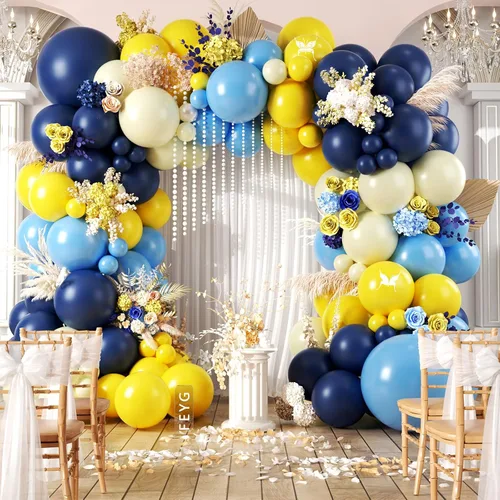 Vista 15 de Kit de arco de guirnalda de globos rosados, kit de arco de globos de color rosa, amarillo y naranja, globos de látex para fiesta de cumpleaños, baby