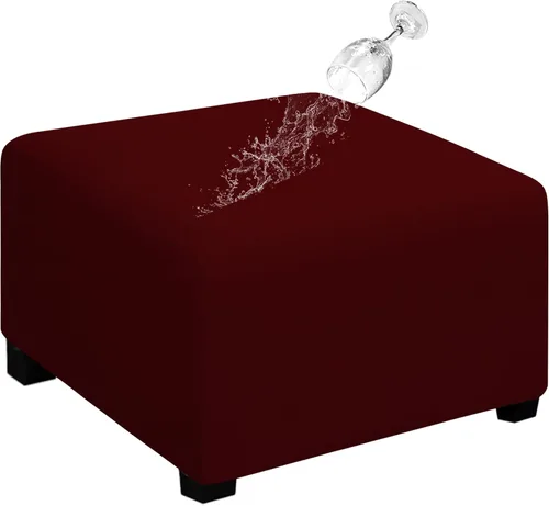 Vista 9 de Easy-Going Funda para Otomán Elástica 100% Doble Impermeable Rectangular Plegable Taburete de Almacenamiento Protector de Muebles Funda Suave
