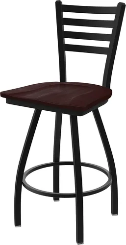 Vista 22 de XL 410 Jackie - Taburete giratorio de 25 pulgadas con acabado antiarrugas negro y asiento de vinilo negro