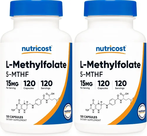 Vista 9 de Nutricost L-Metilfolato 15 mg, 120 Cápsulas (5-MTHF) - Vegano, Sin OMG, Sin Gluten
