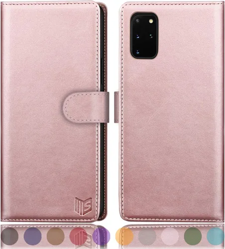 Vista 18 de SUANPOT Funda de piel tipo cartera para Samsung Galaxy S20+/S20 Plus de 6.7 pulgadas (sin S20 6.2 pulgadas/S20 Ultra 6.9 ") con tarjetero RFID