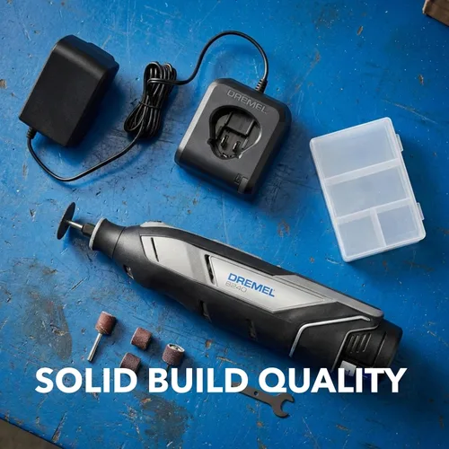 Vista 13 de Kit de herramienta rotatoria inalámbrica de 12V Dremel 8240-5 con velocidad variable y empuñadura cómoda - Incluye paquete de batería de 2AH