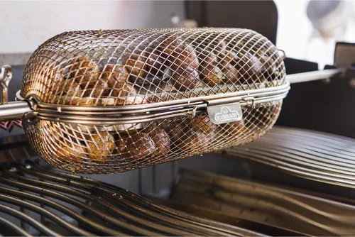 Vista 12 de Napoleon Cesta de parrilla para asador, acero inoxidable, se adapta a barras de asador estándar, mejor para alas, papas fritas y verduras asadas