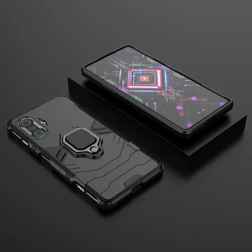 Vista 4 de NB - Funda resistente para Redmi K40 Gaming Edition, funda con anillo para Redmi K40 Gaming Edition, funda con bucle para el dedo con soporte