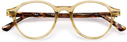 Vista 2 de Ray-Ban RX7118 - 8021 - Gafas amarillas, marco naranja, 1.969in, Amarillo trasparente.