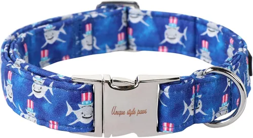 Vista 54 de Unique style paws Collar de perro con hebilla de plástico con colgante, collar de cachorro para primavera y verano, traje de baño para fiesta