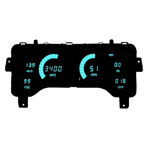 Vista 4 de Elite-Drive Jeep TJ Digital Dash - Panel de instrumentos LED de repuesto para Jeep Wrangler TJ 1997-2006, panel de medidor digital, actualización