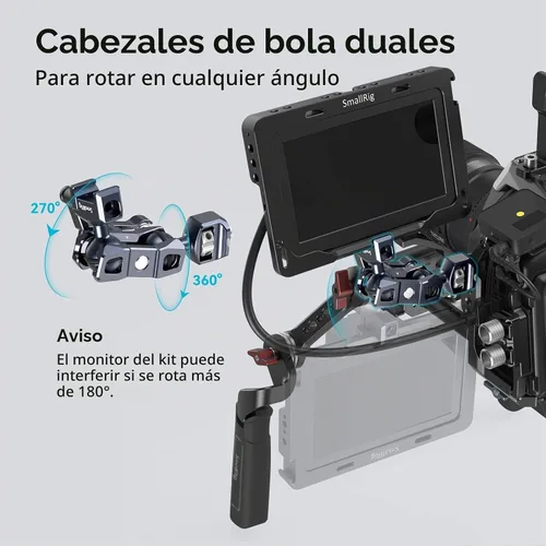 Vista 2 de SMALLRIG Brazo mágico articulado con abrazadera NATO y tornillo de 1/4"-20