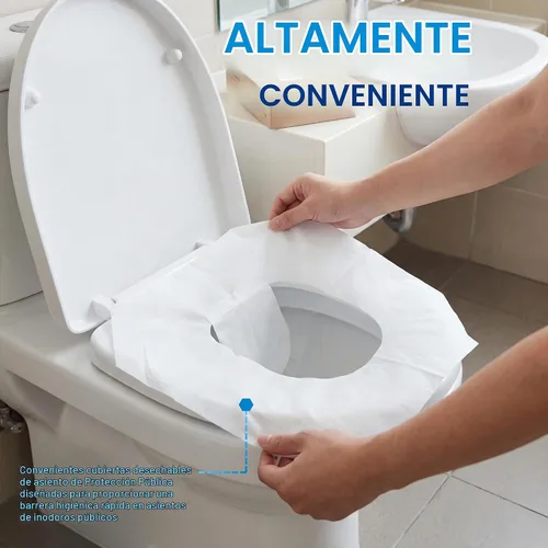 Vista 3 de MED PRIDE Fundas desechables para asiento de inodoro, desechables, seguras para sépticas, 250