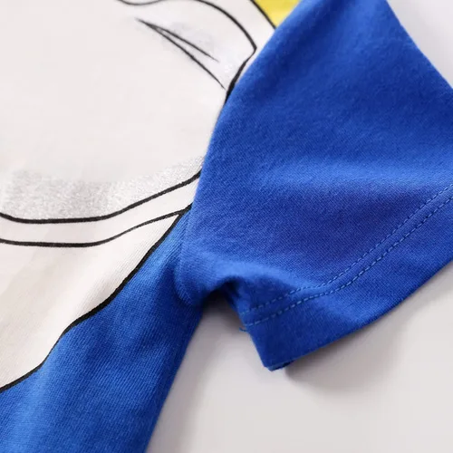 Vista 4 de daimenmeng Mameluco de algodón para recién nacido, ropa de una pieza para niño, manga corta, blanco y azul, 2, 3-6 meses66, Blanco y azul2