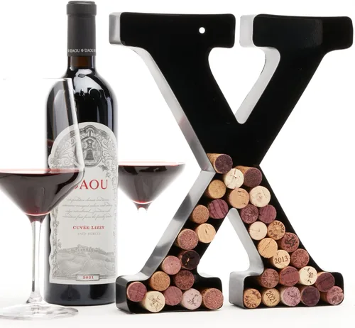 Vista 34 de Soporte de corcho con letra de vino (C) Arte decorativo de pared