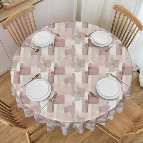 Vista 19 de Mantel redondo de 60 x 60 pulgadas con diseño de campanas de Navidad, de poliéster, resistente a las manchas y a las arrugas, mantel para cocina