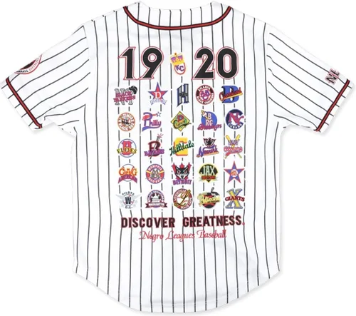 Vista 2 de Big Boy Negro Leagues S8 Conmemorativo Mens Baseball Jersey [Blanco] - ID#63332-170-208-0-0