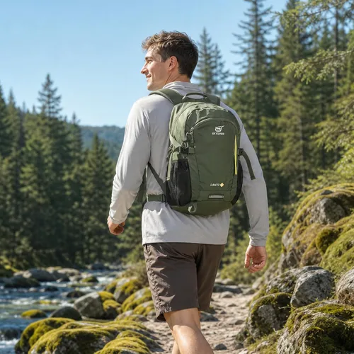 Vista 2 de SKYSPER Mochila pequeña de senderismo, 20L, mochilas de viaje ligeras para senderismo y día a día para mujeres y hombres