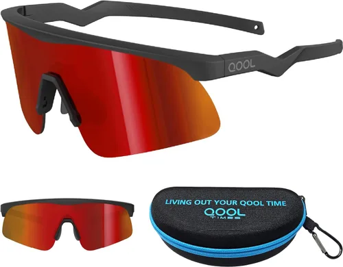 Vista 8 de Living out your qool time QOOLTIME Z87 - Gafas de sol deportivas para ciclismo, hombres, mujeres, jóvenes, pickleball para correr, béisbol