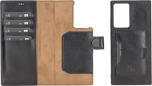 Vista 108 de Venito Florence - Funda de piel compatible con Samsung Galaxy S9, extra segura con bloqueo RFID, cartera desmontable para teléfono (gris decolorado)