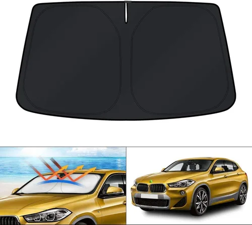 Vista 155 de KUST Parasol para parabrisas para BMW X1 F48 2016, 2017, 2018, 2019, 2020, 2021, 2022, accesorios de ajuste personalizado, parasol plegable