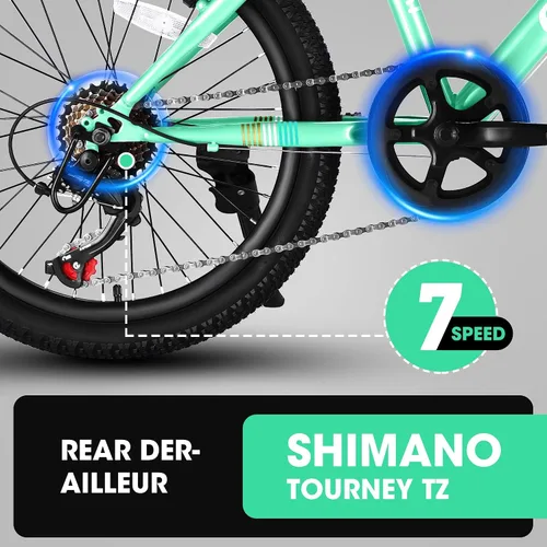 Vista 4 de Full Suspension Mountain Bike 21-Speed Verde