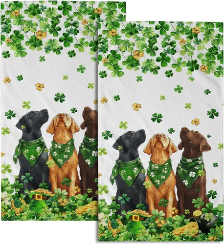 Vista 31 de Giwawa Juego de 2 toallas de mano vintage con diseño de oso y ciervo, diseño de alce y árbol, toalla de cara súper suave para baño, cocina, hombre