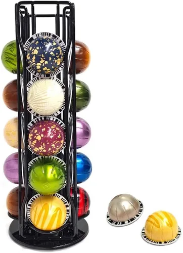 Vista 5 de Wmool Soporte para cápsulas de café Vertuo para 32 cápsulas de café compatible con Nespresso Vertuoline soporte Vertuo Line Organizer Carousel 360