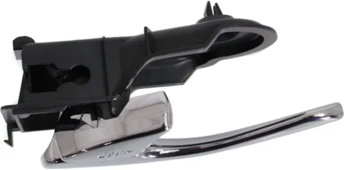 Vista 3 de KarParts360 Para Mazda Tribute 2001-2006 Manija de puerta interior delantera o trasera, lado del conductor cromada con botón de bloqueo de puerta