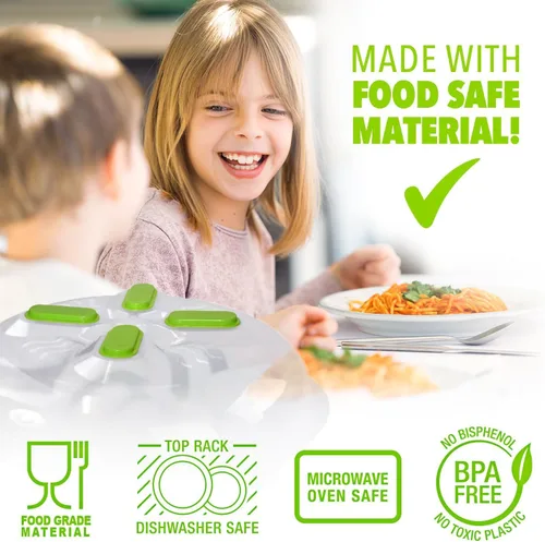 Vista 7 de Hover Cover Tapa magnética para microondas para alimentos Tapa transparente contra salpicaduras para microondas Tapa para plato de microondas