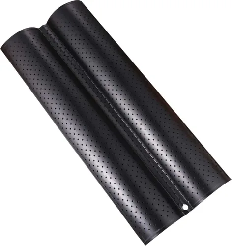Vista 9 de Luxshiny Pan de pan francés, herramienta para hornear de cocina, antiadherente, perforada, sartén para pan francés, sartén para hornear pan francés