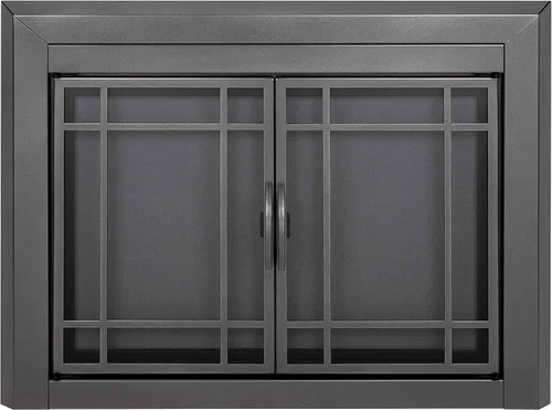 Vista 11 de Pantalla de vidrio para agradable fogata Hearth EA-5010 Easton, negro medianoche., EA-5012