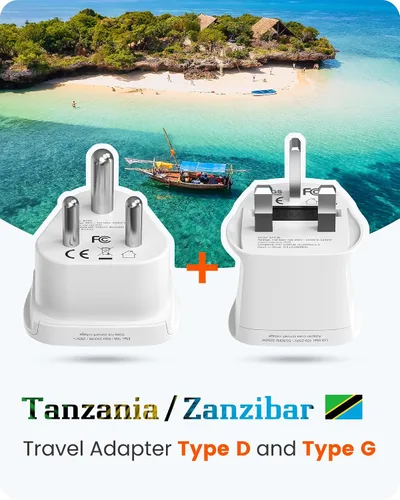 Vista 5 de LENCENT Juego de adaptadores de adaptador de viaje tipo D y G
