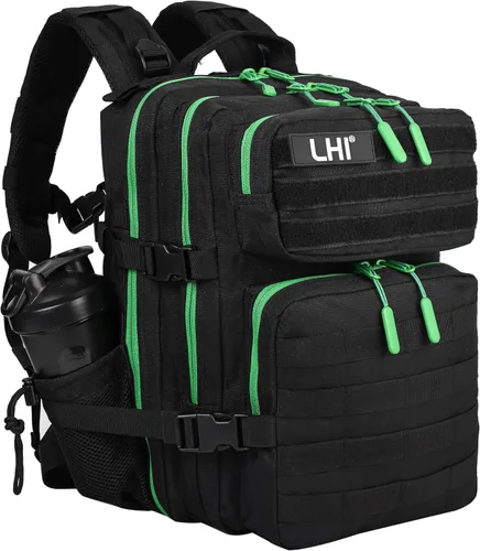 Vista 9 de LHI Mochila Militar Táctica para Hombres y Mujeres 25L/35L Mochila de Asalto del Ejército Bolsa Mochila Pequeña con Portabotellas