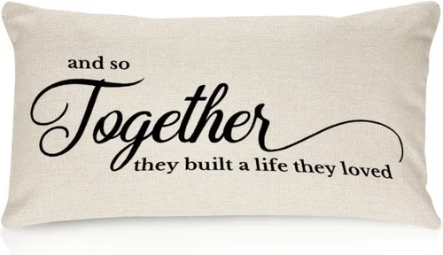 Vista 18 de Sweet Dreams - Fundas de almohada lumbar de lino y algodón de 12 x 18 pulgadas, funda de almohada rectangular decorativa de granja, divertida