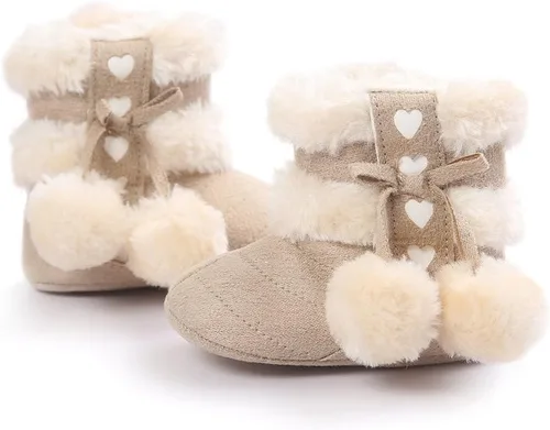 Vista 4 de Botas Estamico de invierno, con lazo, de nieve, de felpa, para niña