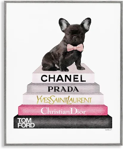 Vista 29 de Stupell Industries Fancy Boston Terrier - Estantería para perros, diseño de Amanda Greenwood