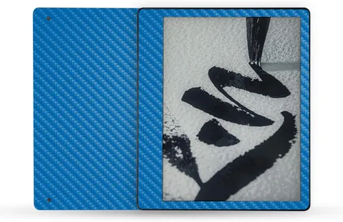 Vista 77 de MightySkins - Skin de fibra de carbono compatible con Amazon Kindle Scribe (2022) - Andrómeda Acabado de fibra de carbono texturizado protector