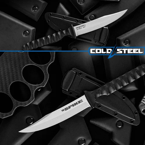 Vista 7 de Cold Steel Bowie Spike Duradero y Ligero de Acero Inoxidable Alemán 4116 de 4 Pulgadas, Cuchillo de Cuello de Hoja Fija Táctica para Exteriores